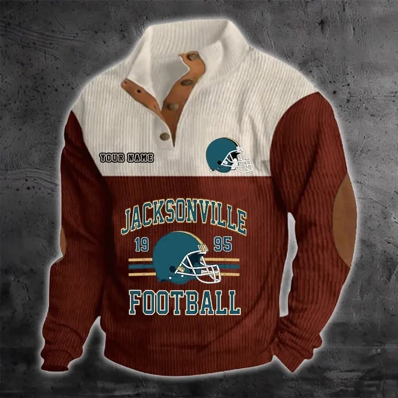 Jacksonville Jaguars Color Block Stand Collar Sweatshirt PBWLT1J