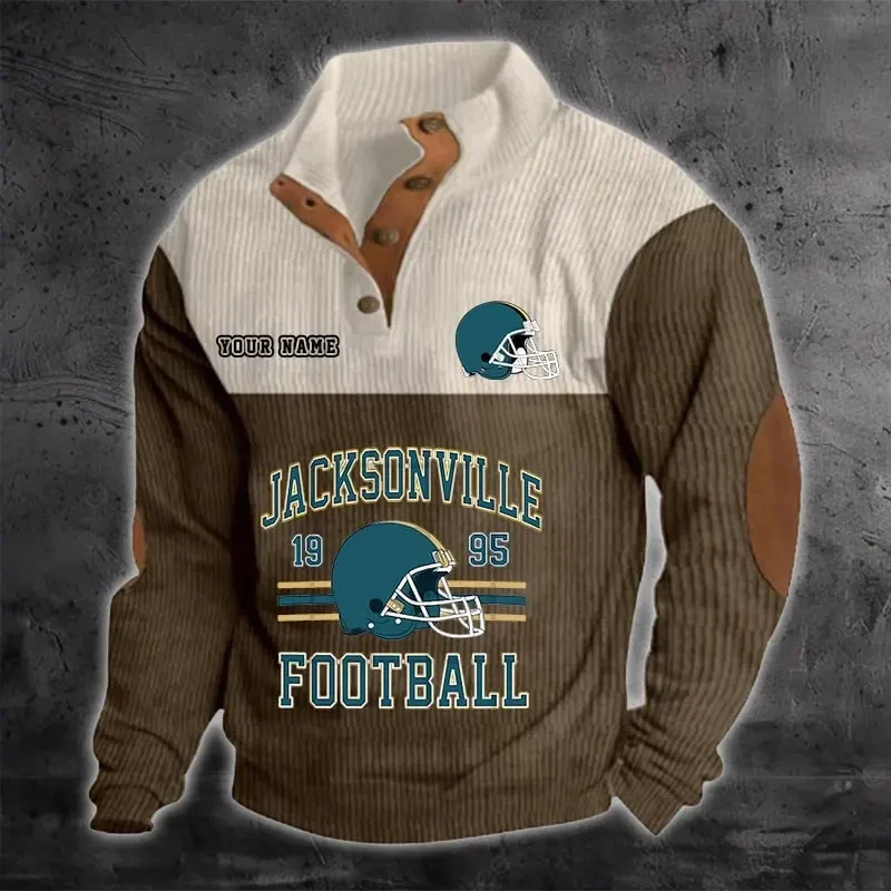 Jacksonville Jaguars Color Block Stand Collar Sweatshirt PBWLT1J
