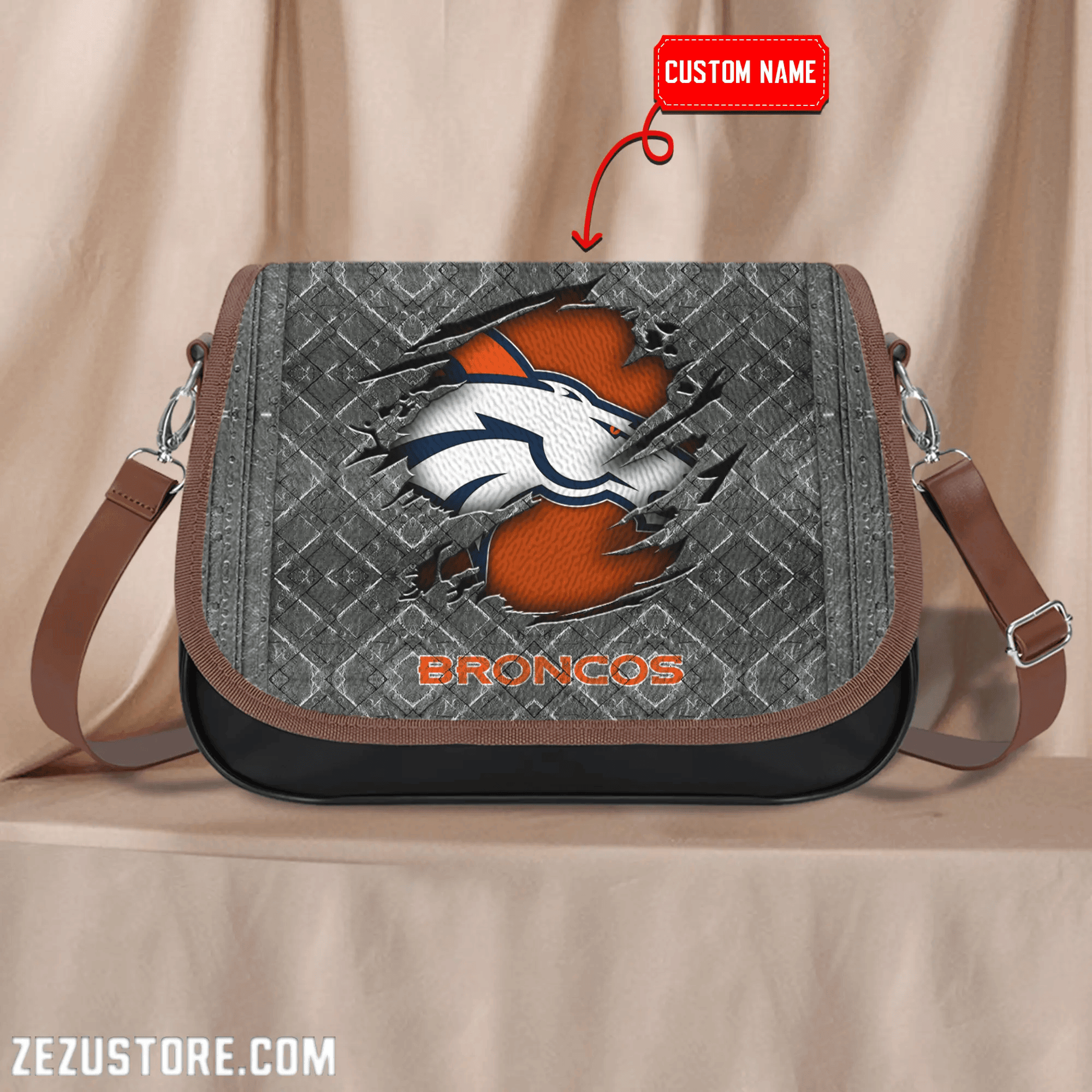 Denver Broncos NFL M01 Leather Bag ANZM01LB042