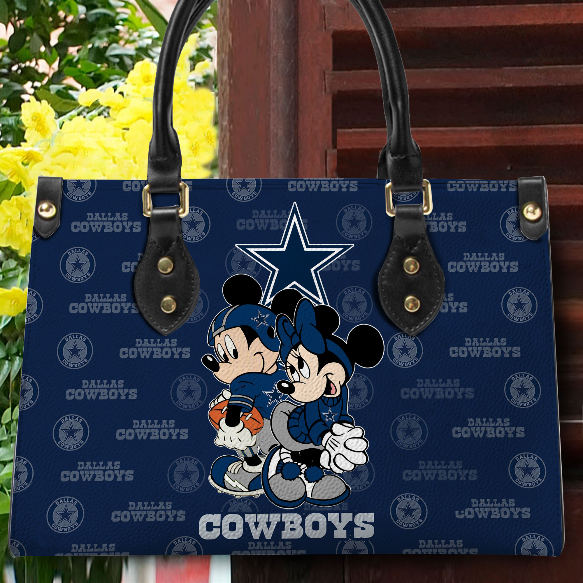 Dallas Cowboys Personalized Leather Hand Bag PB8L2F9