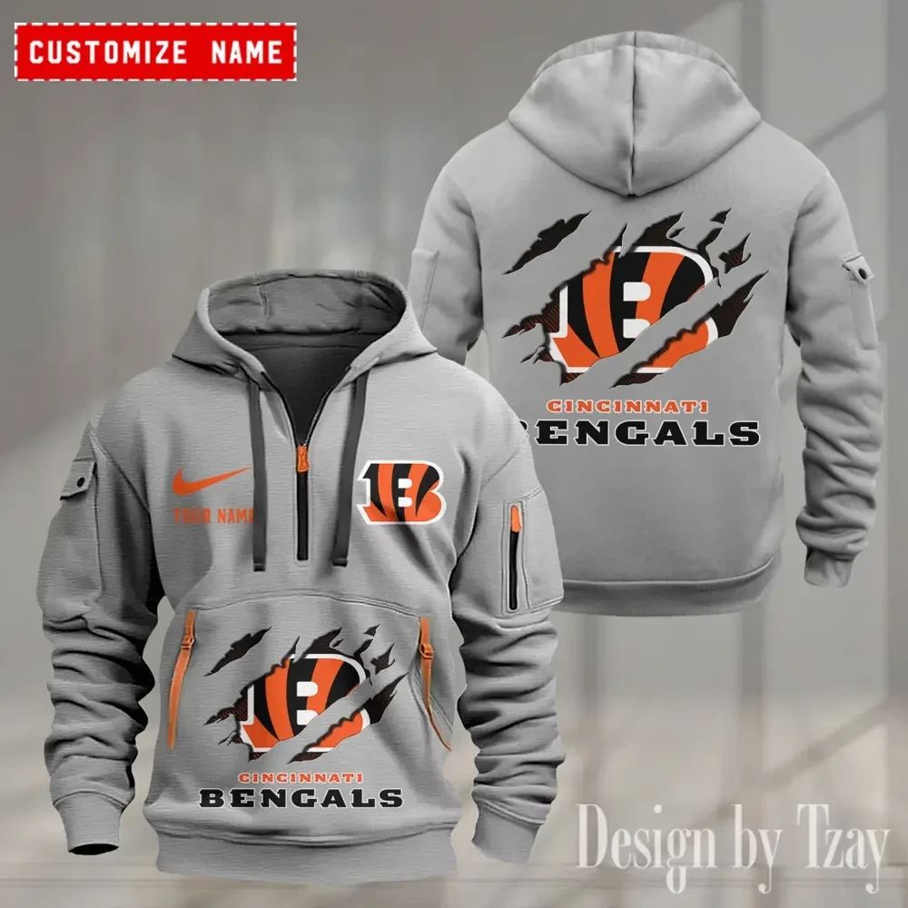 Cincinnati Bengals Heavy Fleece Pullover Hoodie AZHEAVYHD460