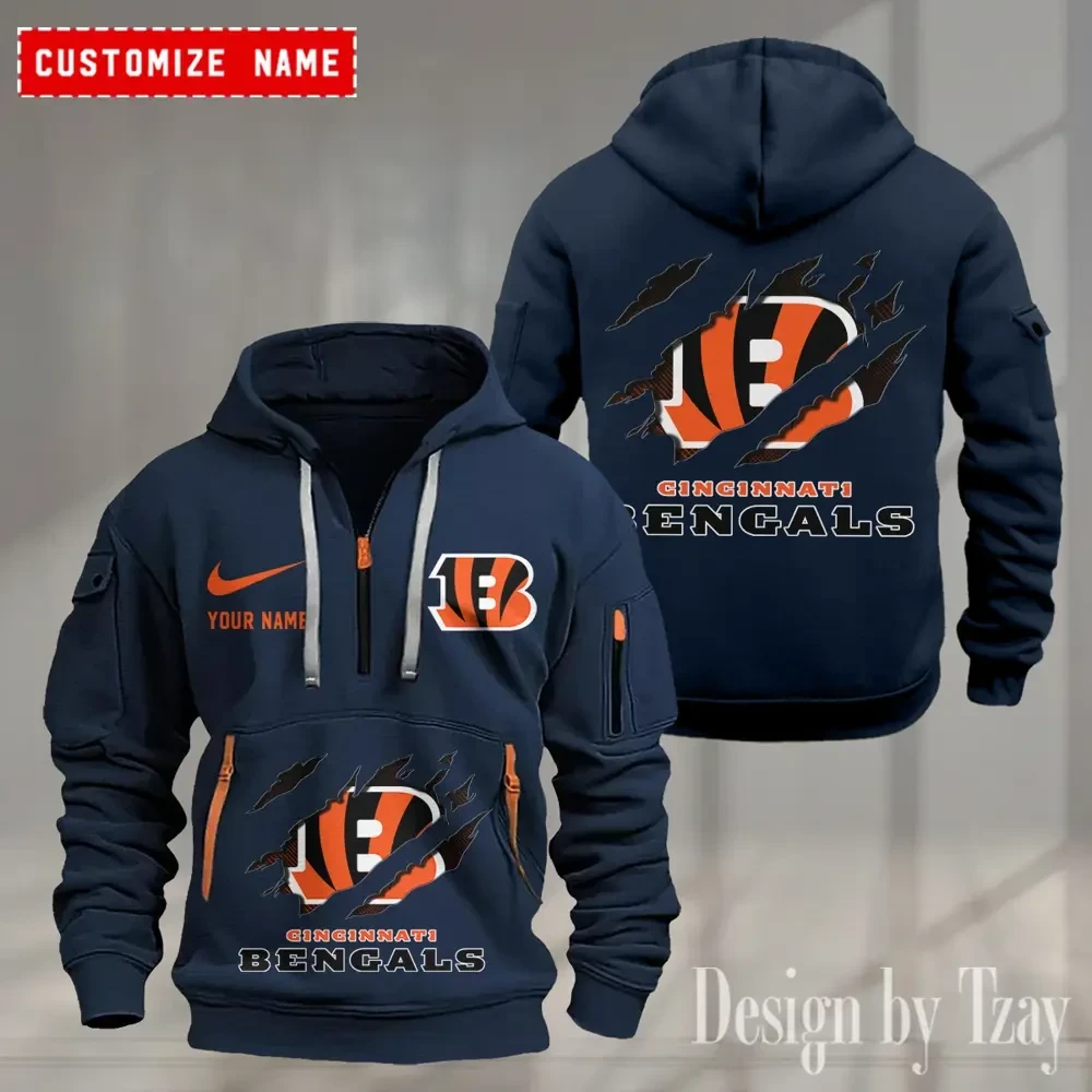Cincinnati Bengals Heavy Fleece Pullover Hoodie PBNDO3X