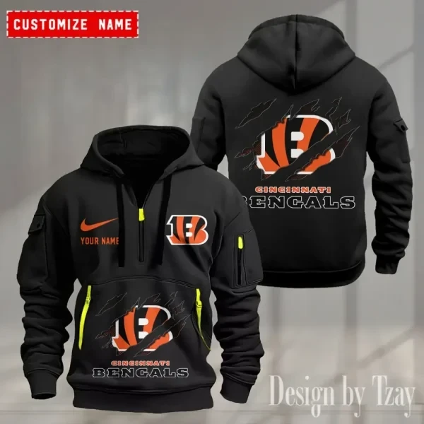 Cincinnati Bengals Heavy Fleece Pullover Hoodie PBNDO3X