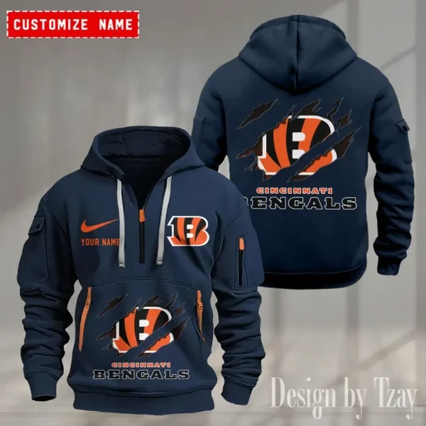 Cincinnati Bengals Heavy Fleece Pullover Hoodie PBNDO3X