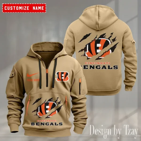 Cincinnati Bengals Heavy Fleece Pullover Hoodie PBNDO3X