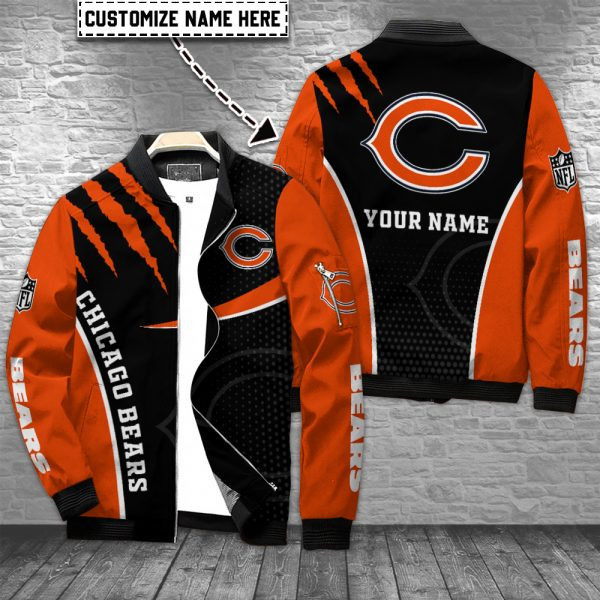 Chicago Bears Personalized Bomber Jacket PBT3G4U