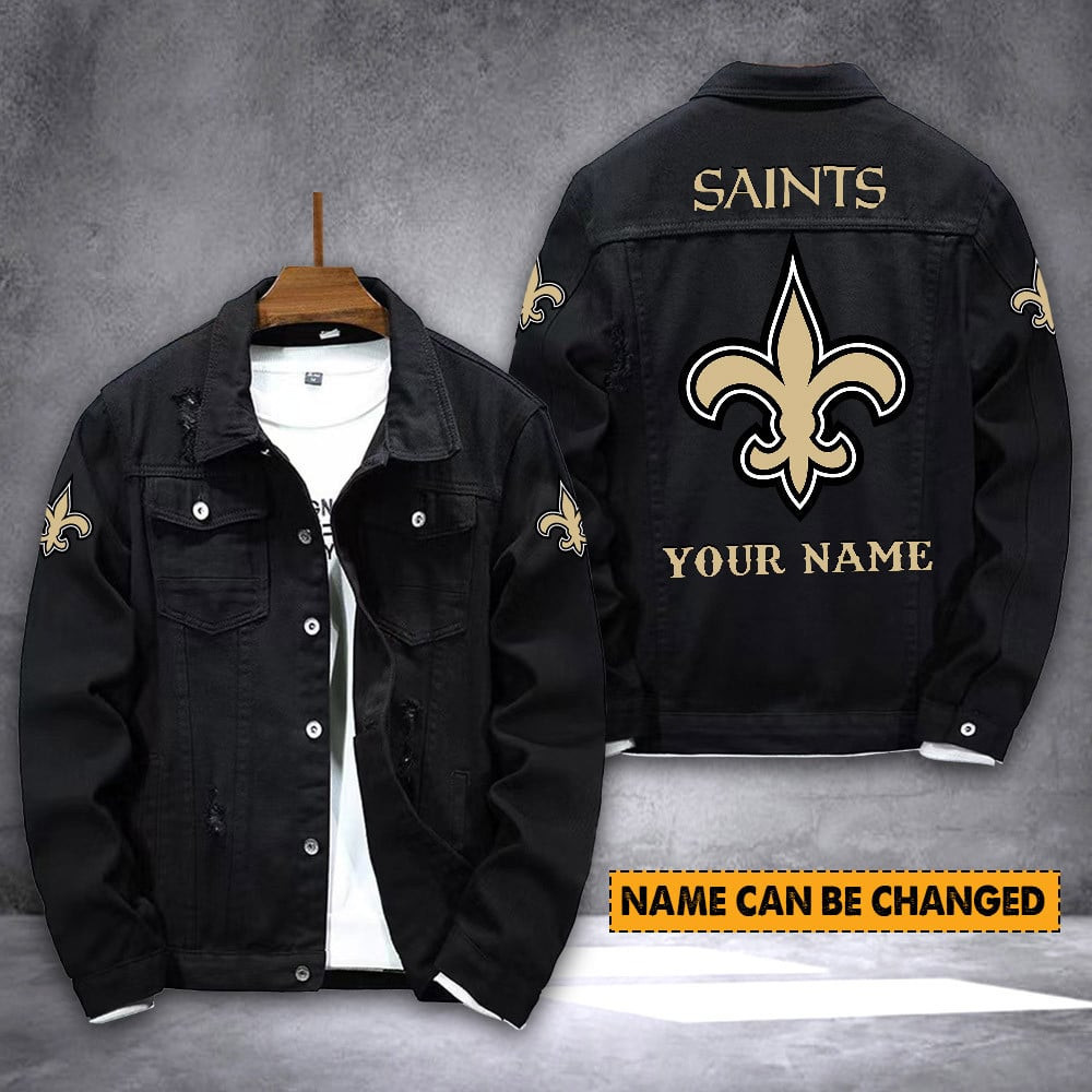 New Orleans Saints Personalized New Denim Jacket S9DJ006