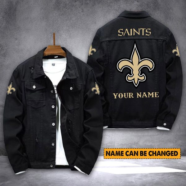 New Orleans Saints Personalized New Denim Jacket PBC42KX