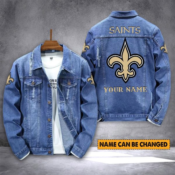 New Orleans Saints Personalized New Denim Jacket PBC42KX