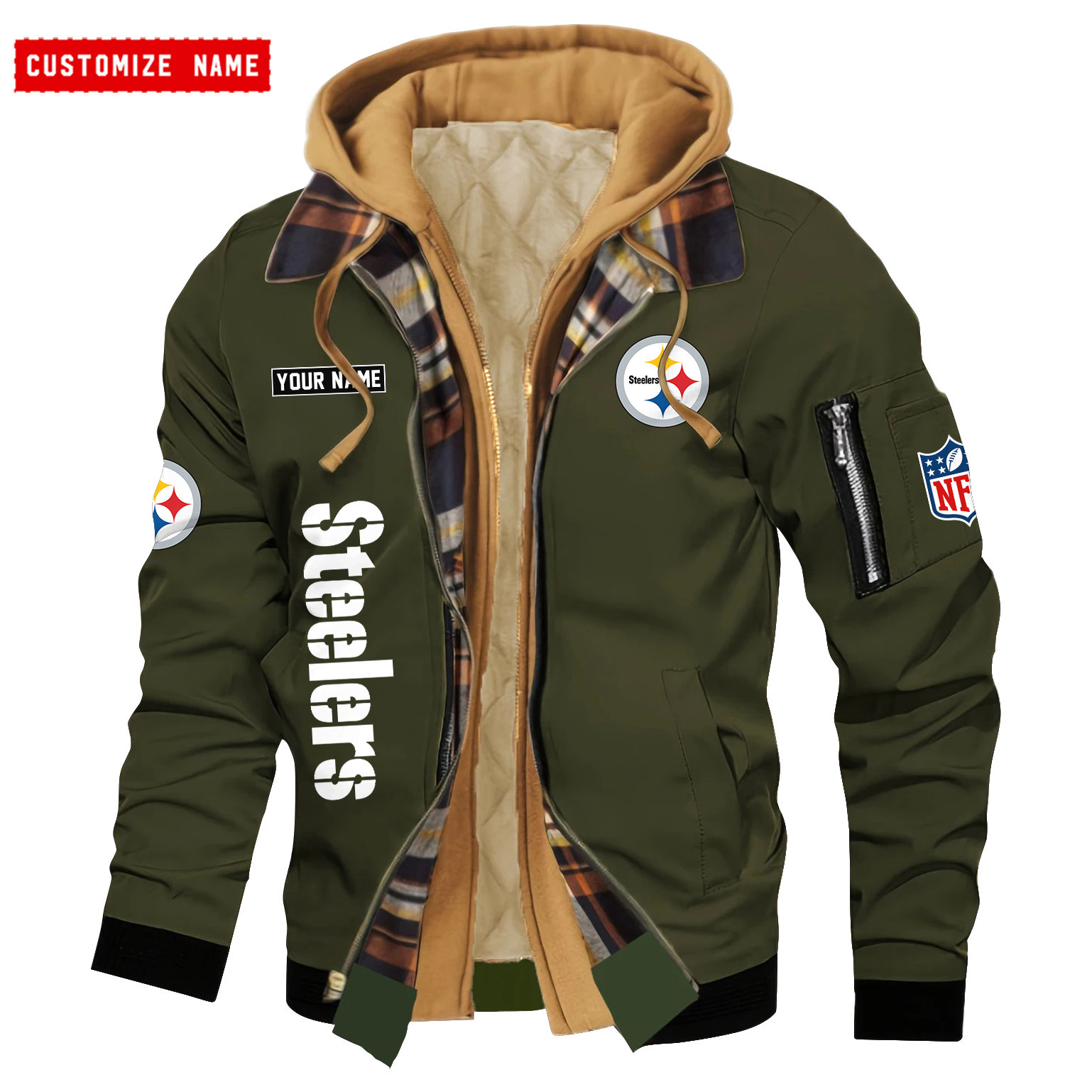 Pittsburgh Steelers Jacket Casual Fake Two Piece Design PB2FF9F