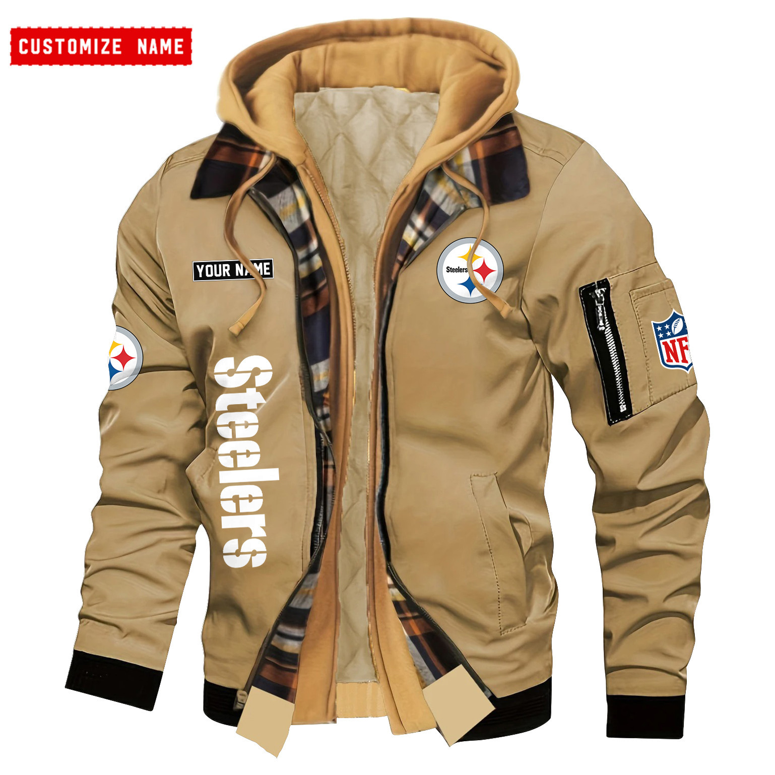 Pittsburgh Steelers Jacket Casual Fake Two Piece Design PB2FF9F