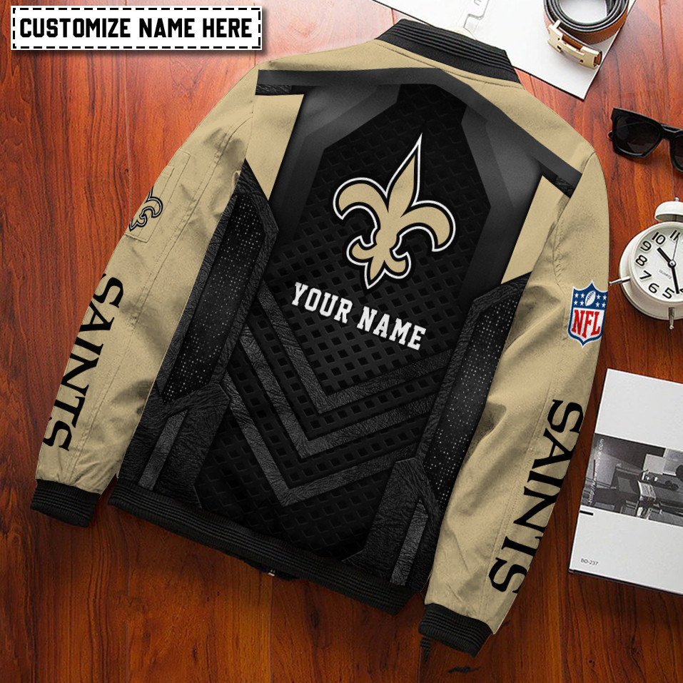 New Orleans Saints Personalized Bomber Jacket PB1RDHH