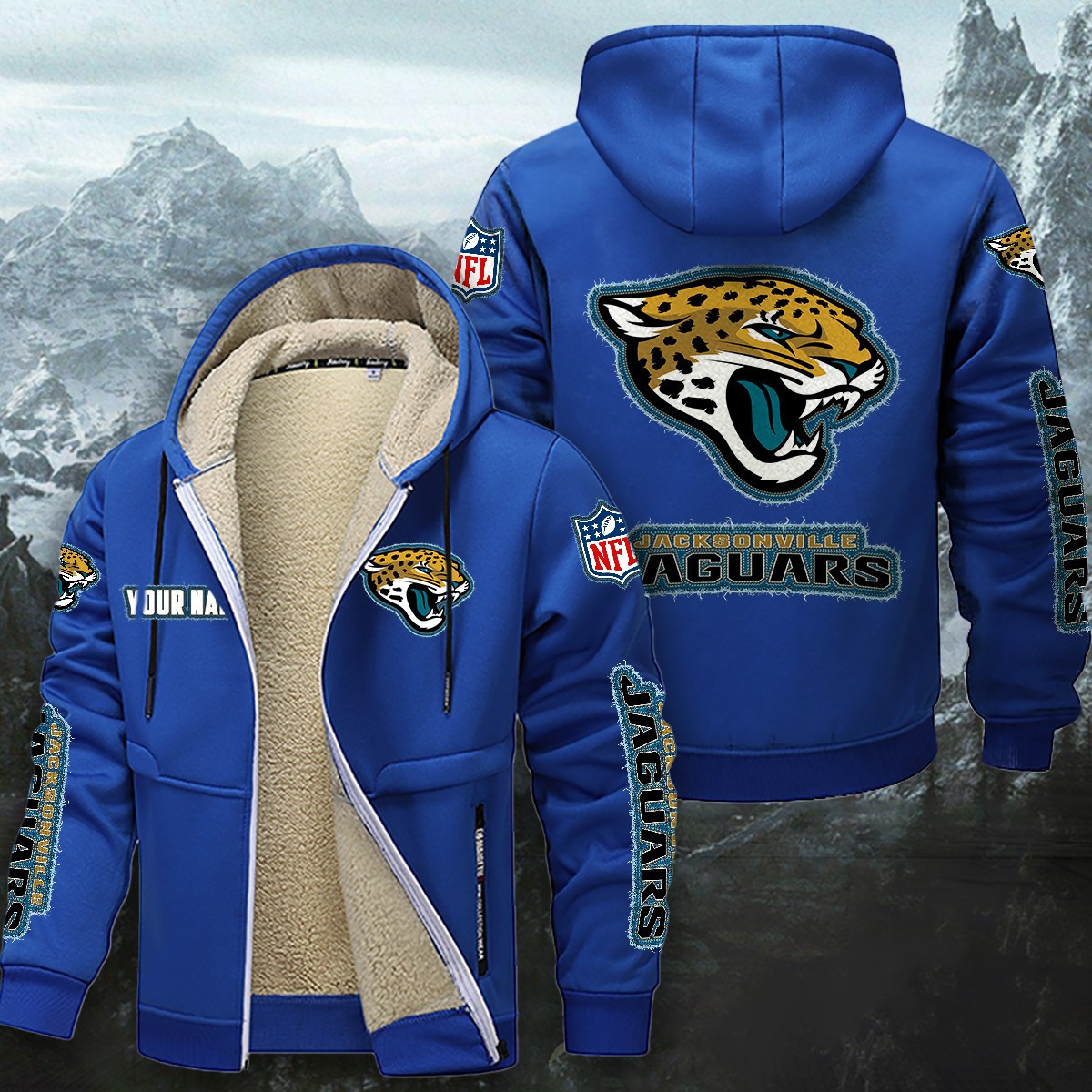 Jacksonville Jaguars Sherpa-Lined Zip Hoodie PBRVWB3
