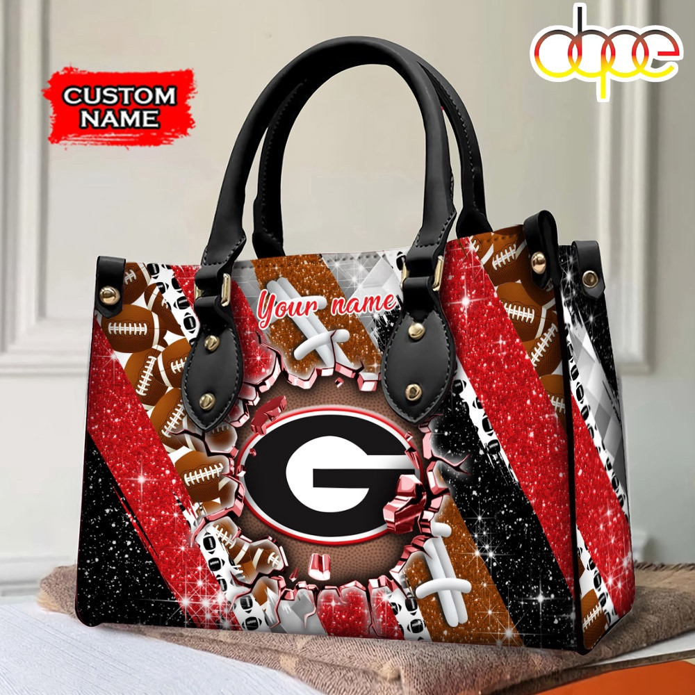 NCAA Georgia Bulldogs Leather Hand Bag - JG87A