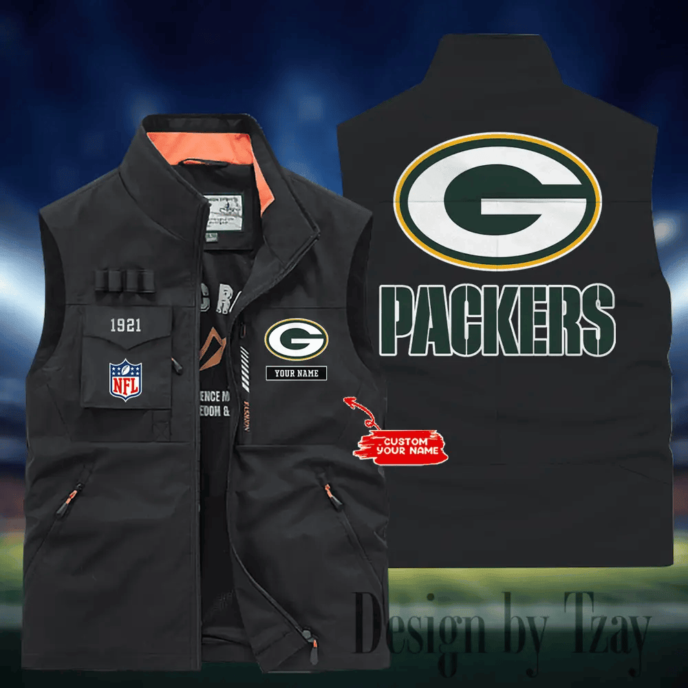 Green Bay Packers Sleeveless Jacket Multicolor S9SLJK109
