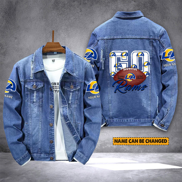 Los Angeles Rams Personalized New Denim Jacket S9DJ038