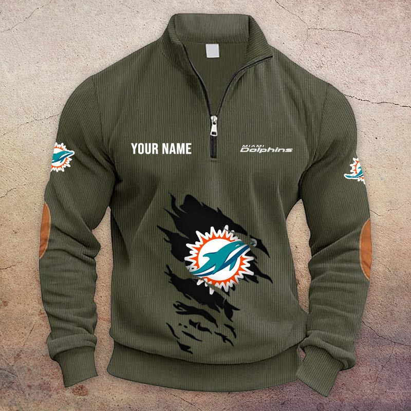 Miami Dolphins Half-Zip Hoodie PBYX5M7