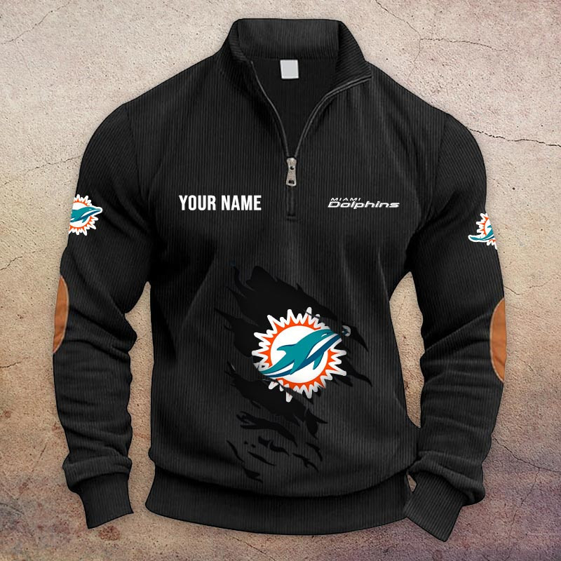Miami Dolphins Half-Zip Hoodie PBYX5M7