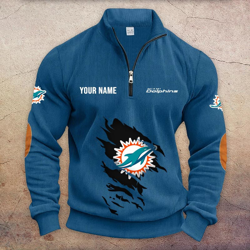 Miami Dolphins Half-Zip Hoodie PBYX5M7