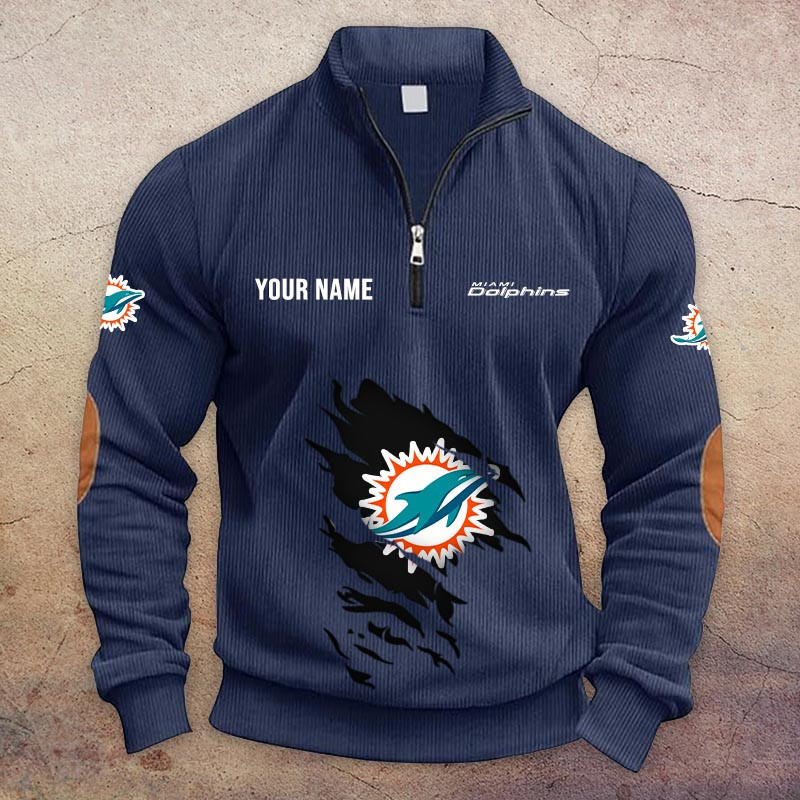 Miami Dolphins Half-Zip Hoodie PBYX5M7