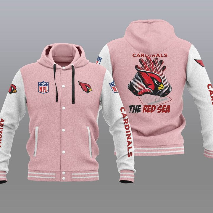 Arizona Cardinals Hooded Baseball Jacket PB27TX9
