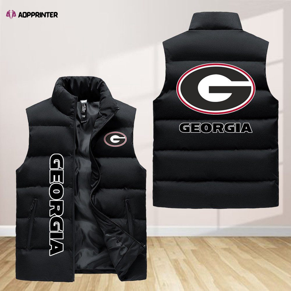 Georgia bulldogs NCAA Sleeveless Puffer Jacket HY76