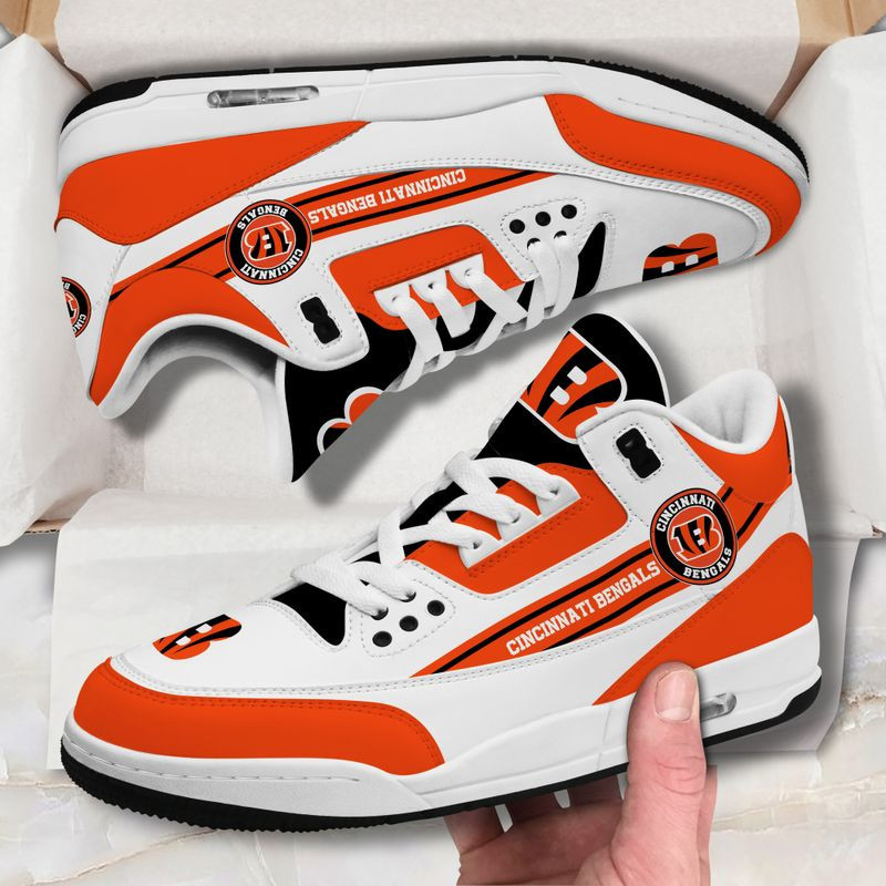 Cincinnati Bengals Basic Leather JD03 Shoes Men and Women AZBTA56C3