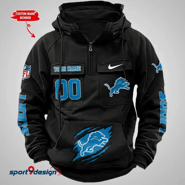Detroit Lions Vintage Men Hoodie AZVMHD155
