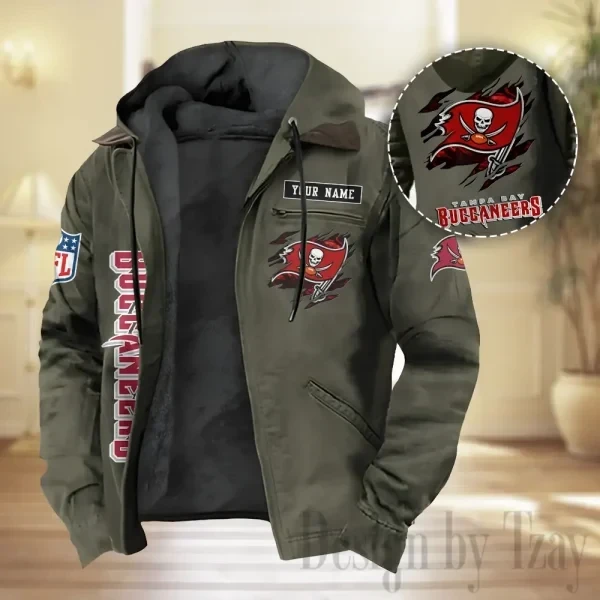 Tampa Bay Buccaneers Men Classic Badge Fleece-Lined Jacket PBSW0ML