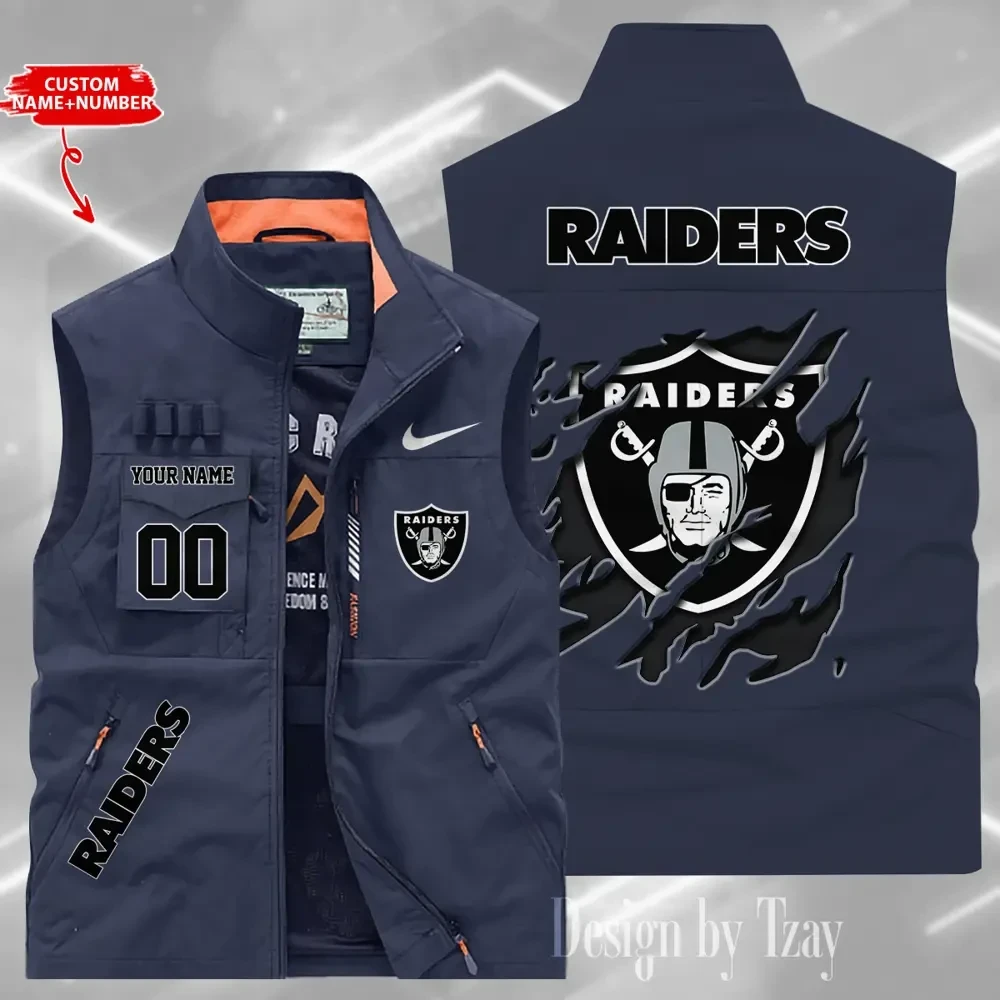 Las Vegas Raiders Sleeveless Jacket Multicolor PBH5HRR