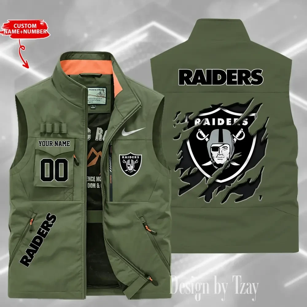 Las Vegas Raiders Sleeveless Jacket Multicolor PBH5HRR