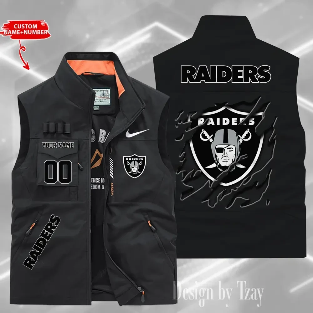 Las Vegas Raiders Sleeveless Jacket Multicolor PBH5HRR