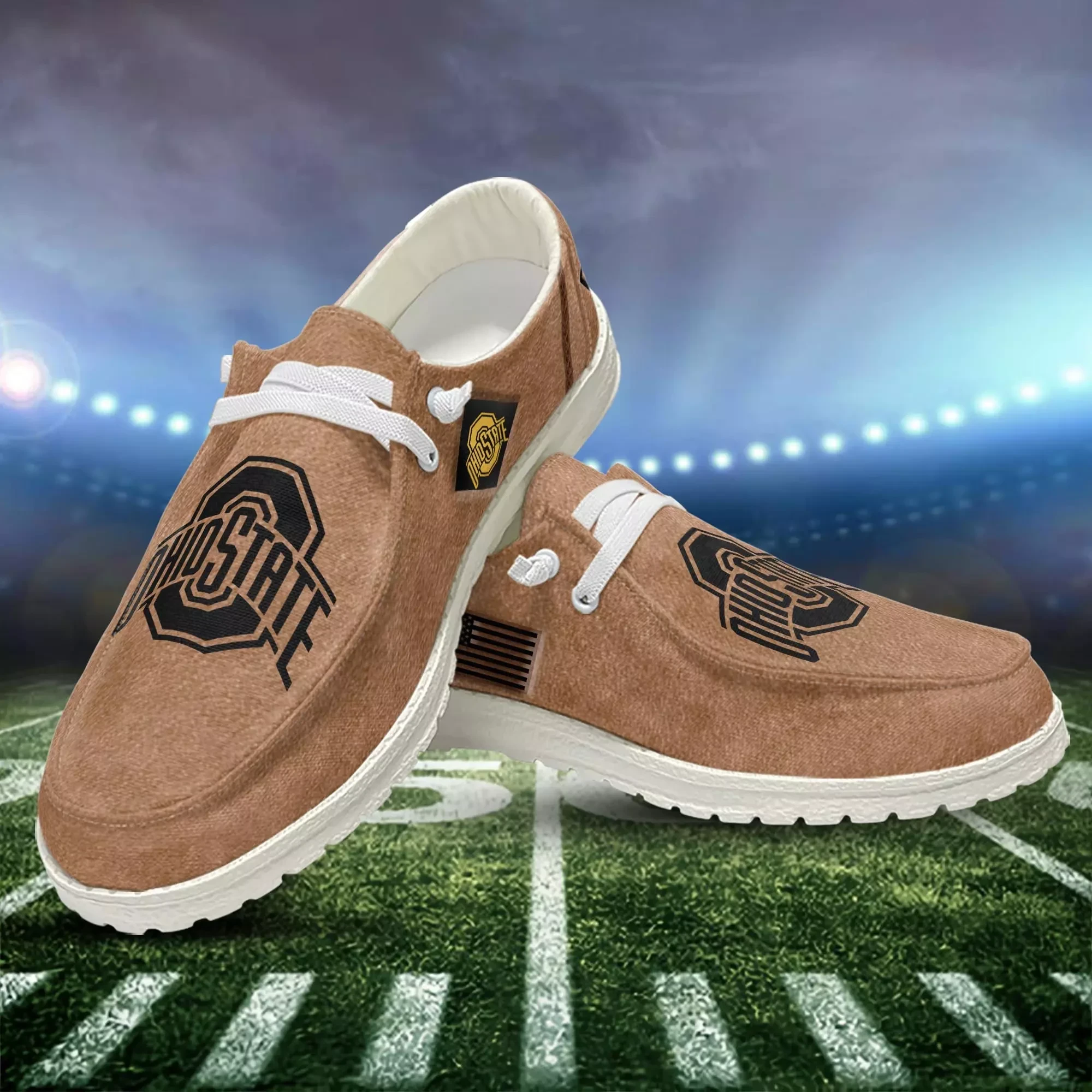 Ohio State Buckeyes Moccasin Slippers - Hey Dude Shoes Style SD54