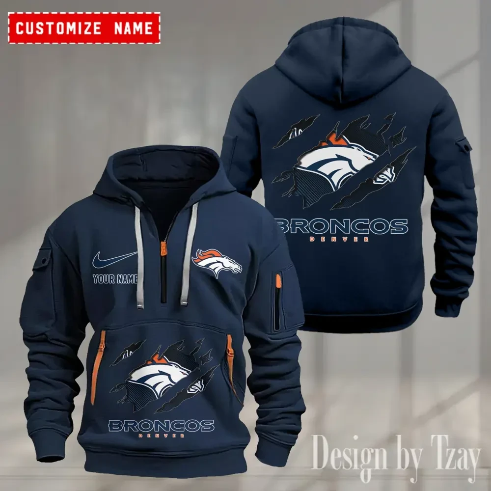 Denver Broncos Heavy Fleece Pullover Hoodie PBRQMC1
