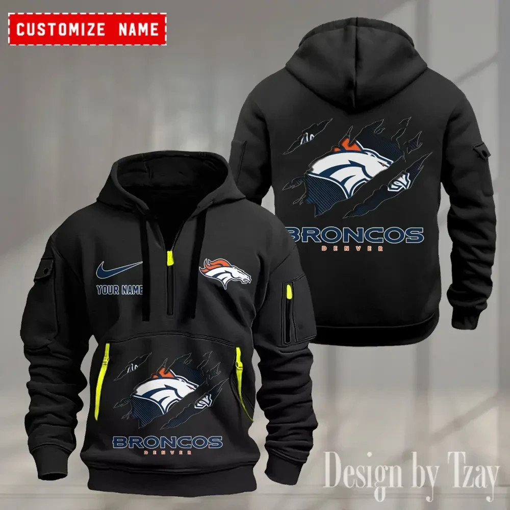 Denver Broncos Heavy Fleece Pullover Hoodie PBRQMC1