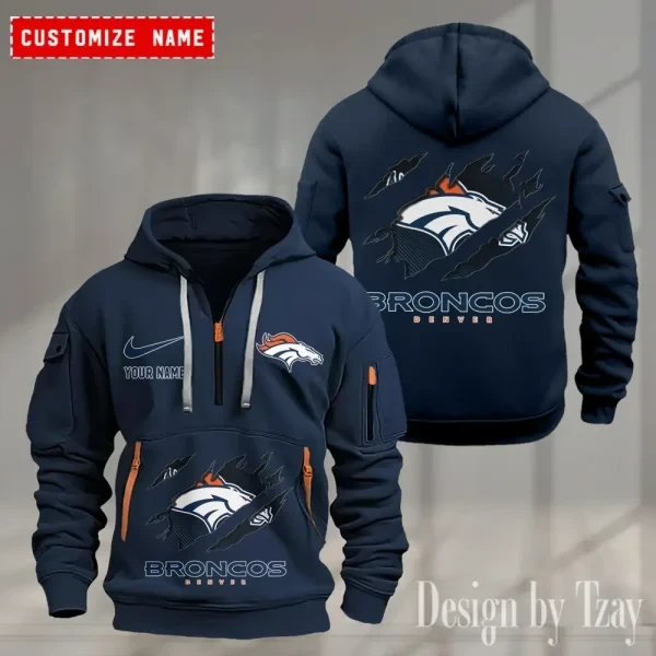 Denver Broncos Heavy Fleece Pullover Hoodie PBRQMC1