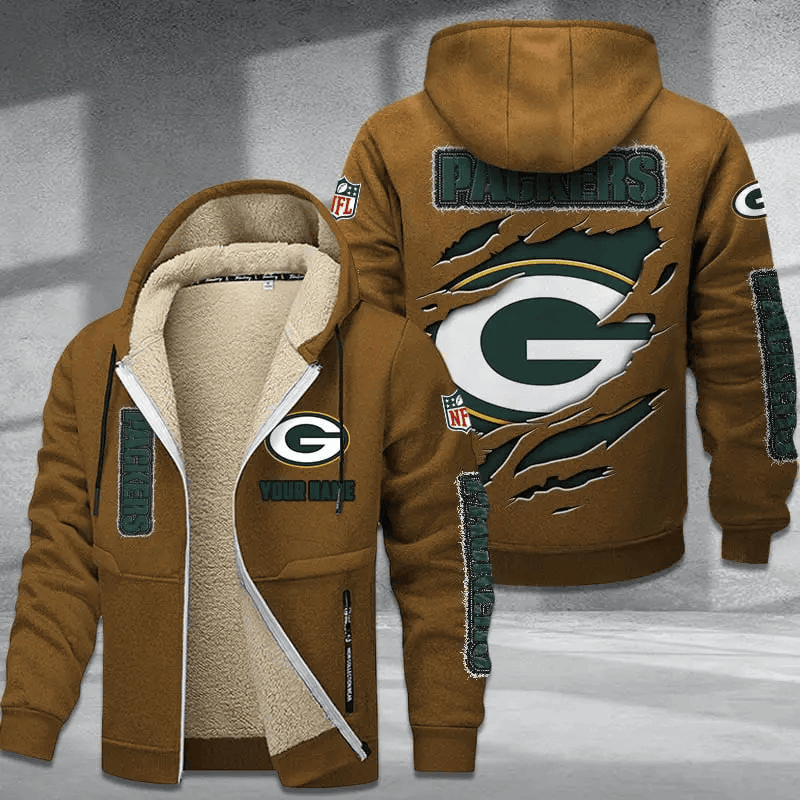 Green Bay Packers Thickened Zipper Hoodies PBE9C4V