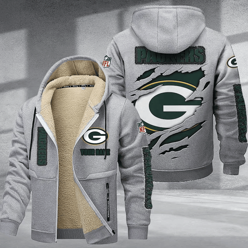 Green Bay Packers Thickened Zipper Hoodies PBE9C4V