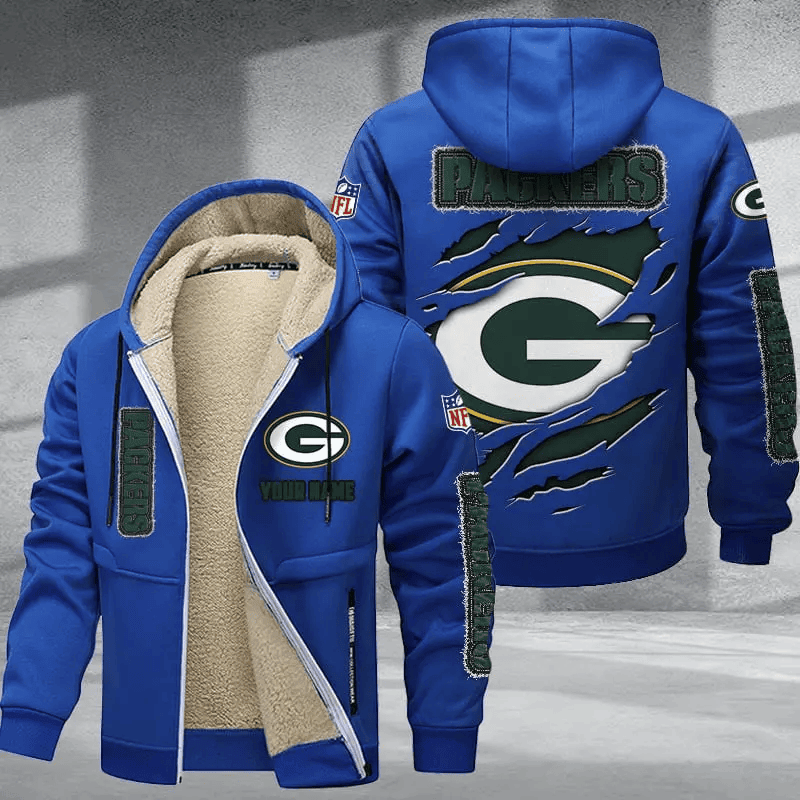 Green Bay Packers Thickened Zipper Hoodies PBE9C4V
