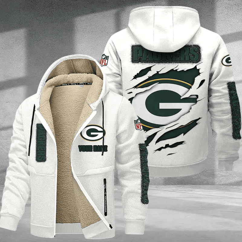 Green Bay Packers Thickened Zipper Hoodies PBE9C4V