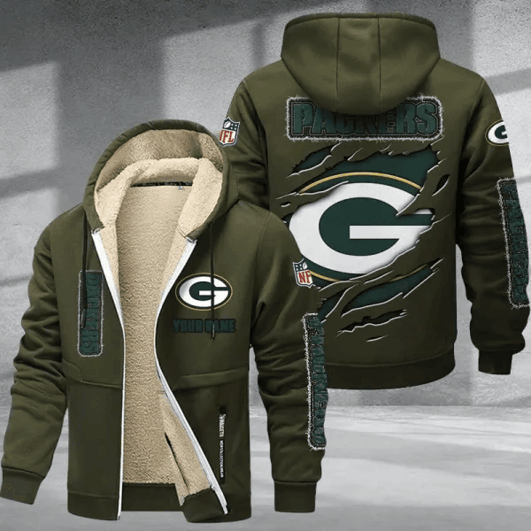 Green Bay Packers Thickened Zipper Hoodies PBE9C4V