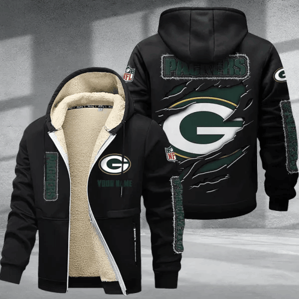 Green Bay Packers Thickened Zipper Hoodies PBE9C4V