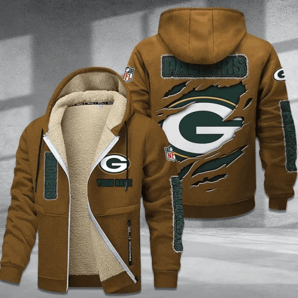 Green Bay Packers Thickened Zipper Hoodies PBE9C4V