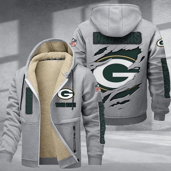 Green Bay Packers Thickened Zipper Hoodies PBE9C4V