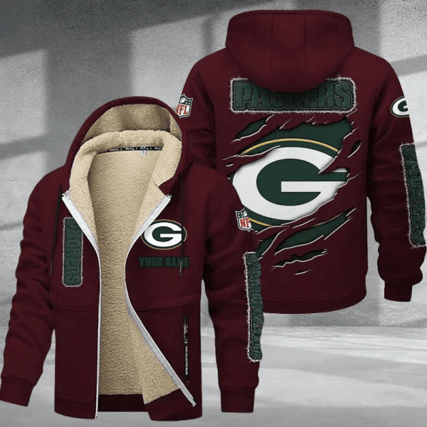 Green Bay Packers Thickened Zipper Hoodies PBE9C4V