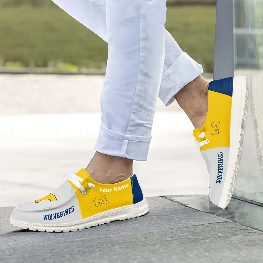 Personalisable Limited Edition Michigan Moccasin Slippers Shoes PBCJXD8