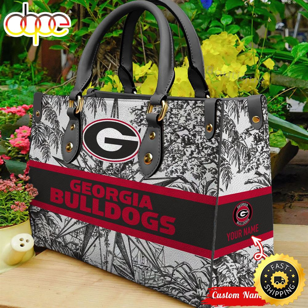 NCAA Georgia Bulldogs Leather Hand Bag - JG1DS