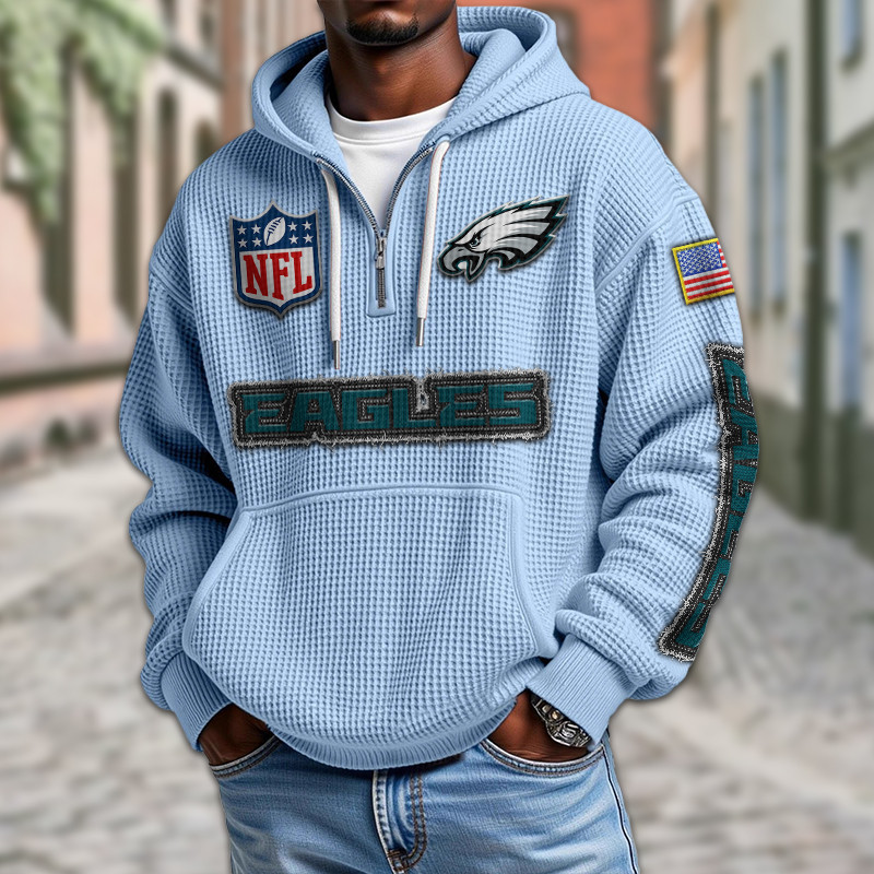 Philadelphia Eagles Waffle Half Zip Hoodie PBVB7HX