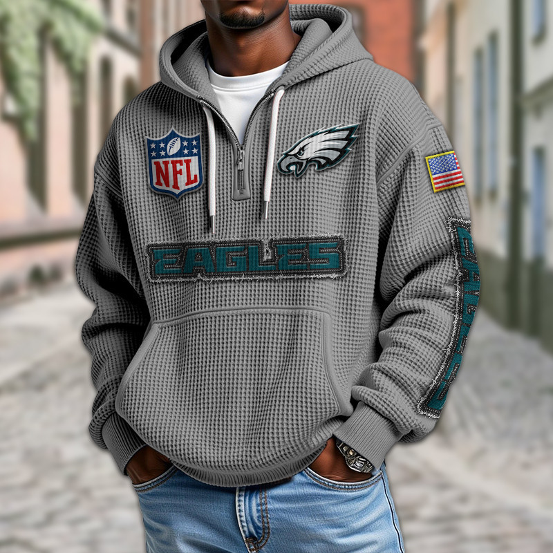 Philadelphia Eagles Waffle Half Zip Hoodie PBVB7HX