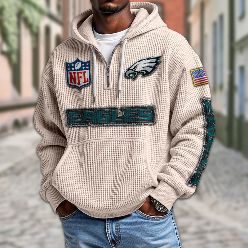 Philadelphia Eagles Waffle Half Zip Hoodie PBVB7HX